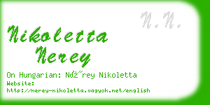 nikoletta nerey business card